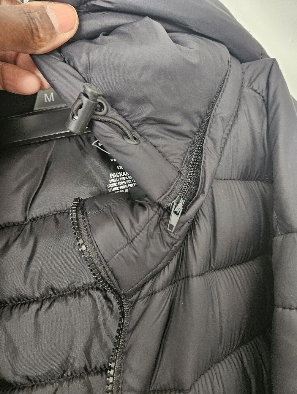St. John's Bay Black Quilted Packable Puffer Jacket - Picture 8 of 10